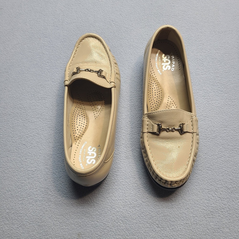 SAS Wink Loafers Womens 6 W Bone Excellent Bit Detail Tripad Comfort 0094-002